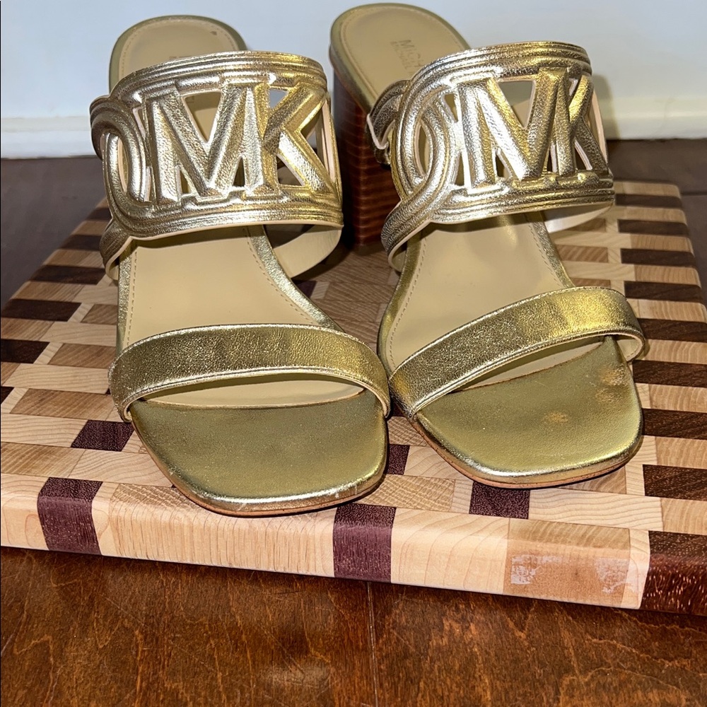 Michael Kors Gold Heeled Sandals